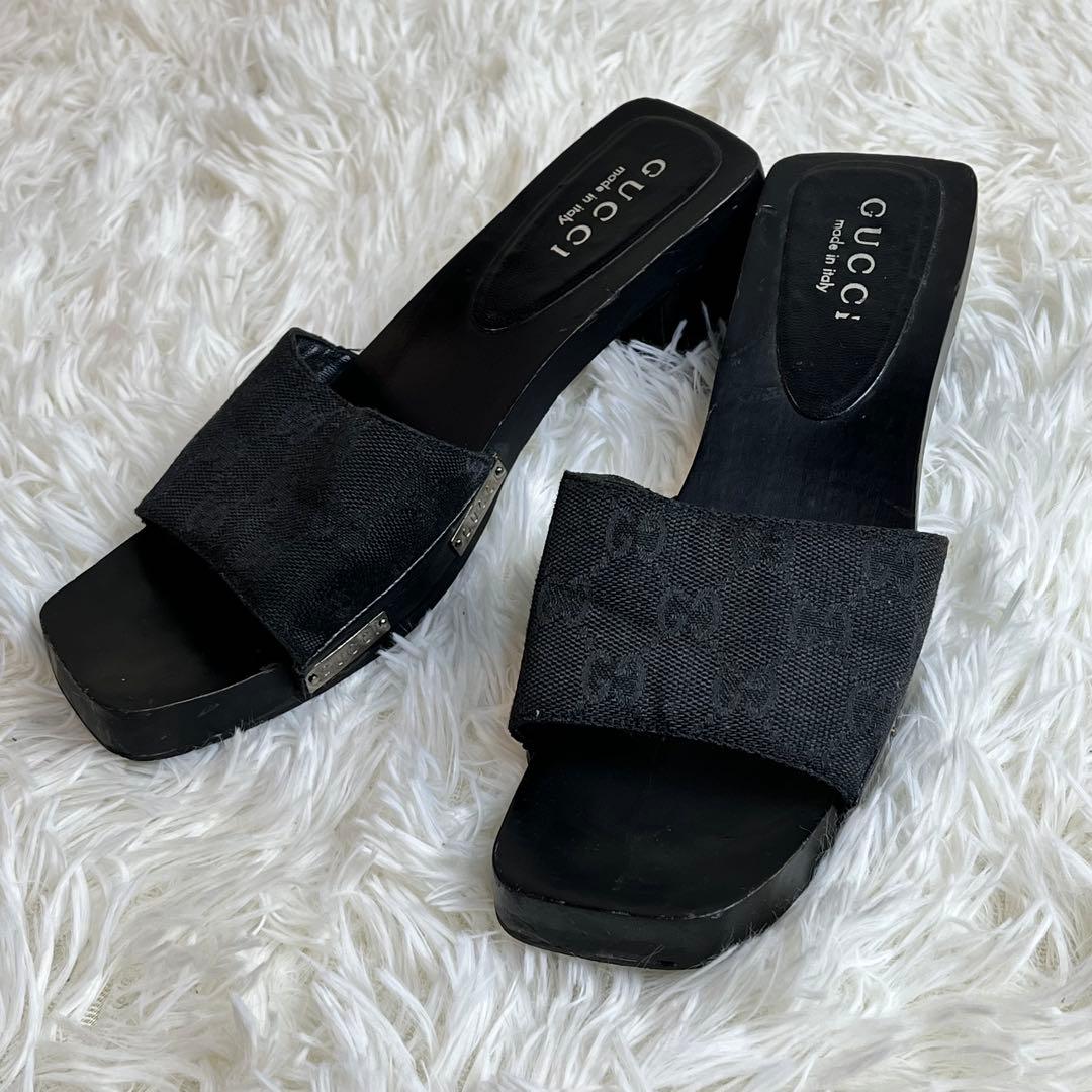 GUCCI グッチ GG柄 ミュール サンダル　24cm レディース