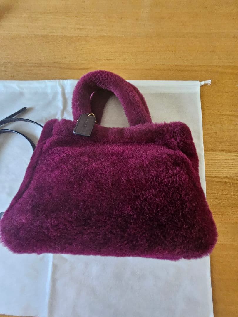 【美品】COACHショルダーバッグモコモコ