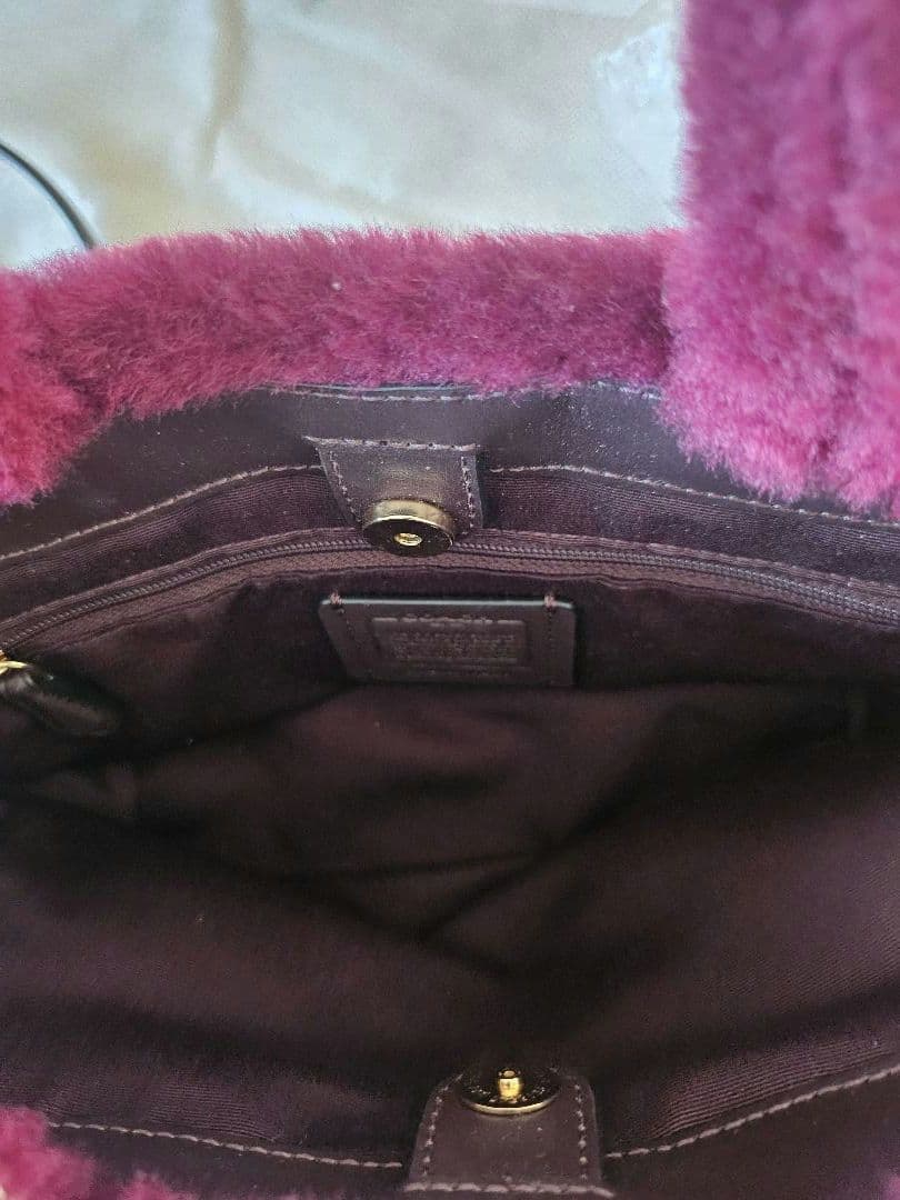 【美品】COACHショルダーバッグモコモコ