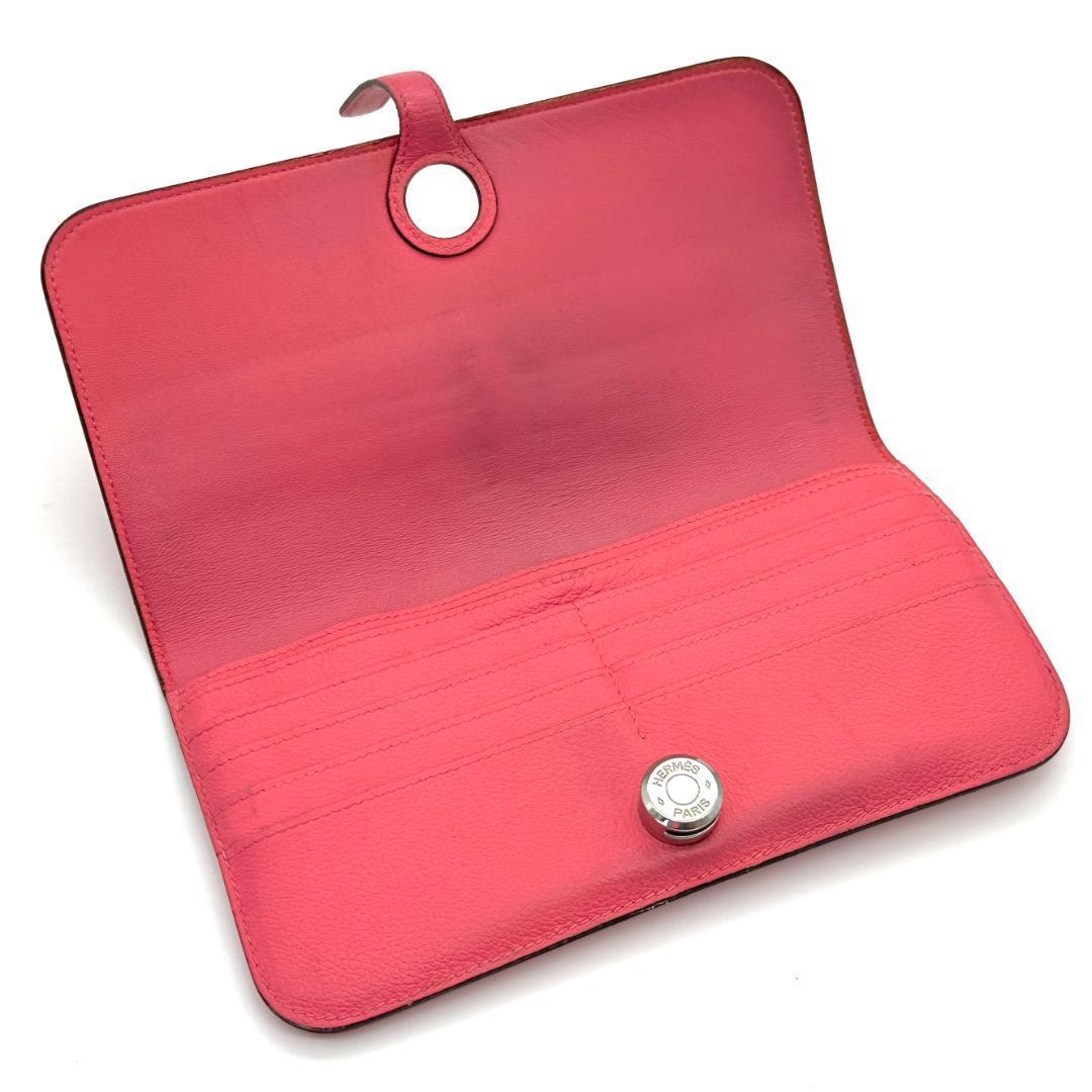 【極美品】HERMES エルメス　ドゴンロング　シルバー金具　C刻印　ピンク