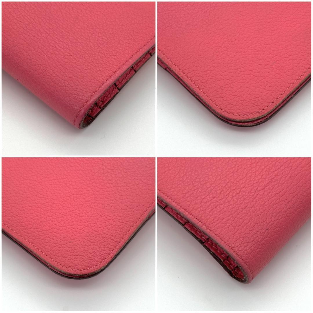 【極美品】HERMES エルメス　ドゴンロング　シルバー金具　C刻印　ピンク