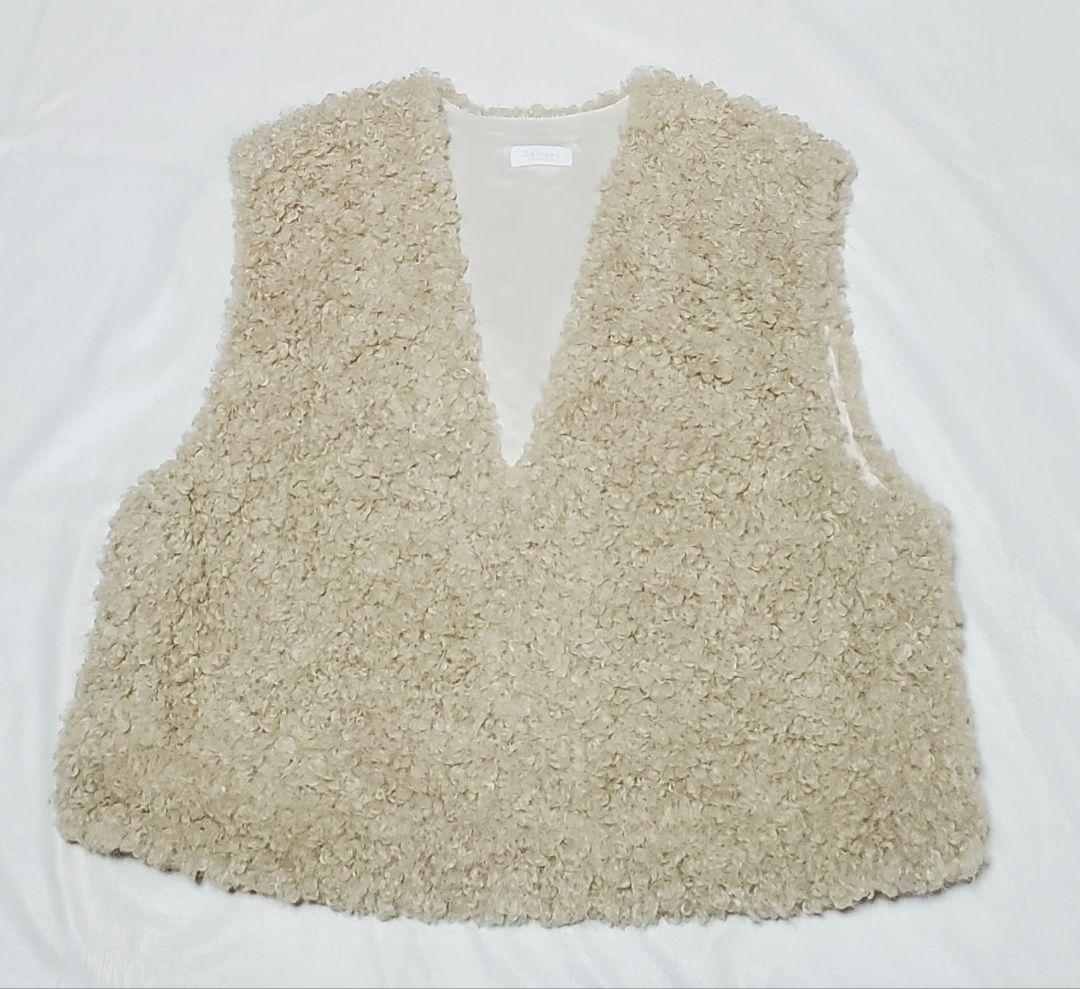 Ballsey ミックスファー Vネックベスト