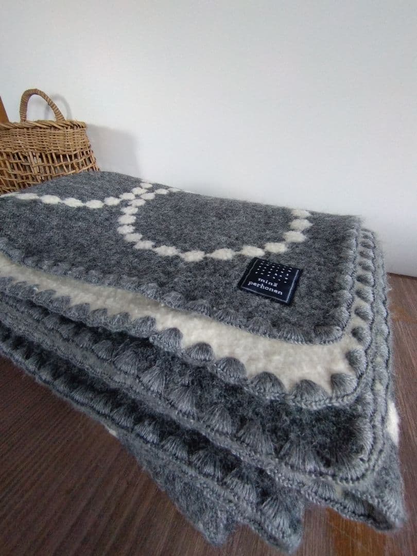 ミナペルホネン　ブランケット　タンバリン グレー