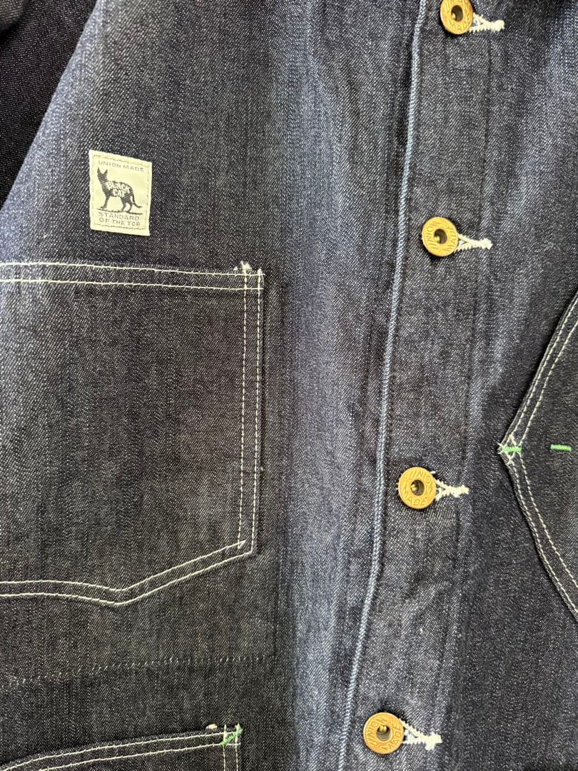 tcbジーンズ ブラックキャット カバーオール38