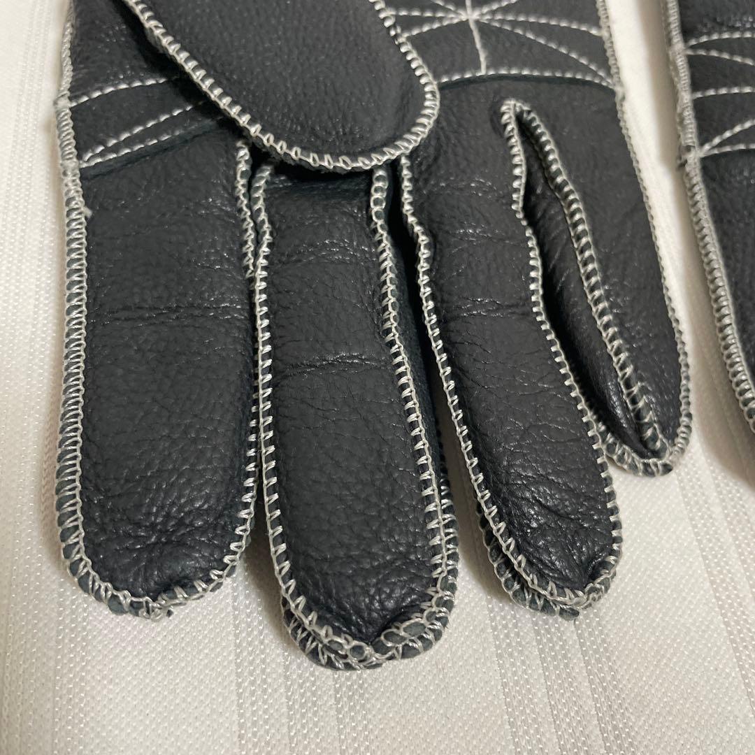 美品 Vivienne Westwood 手袋 鹿革 オーブ刺繍 ブラック F