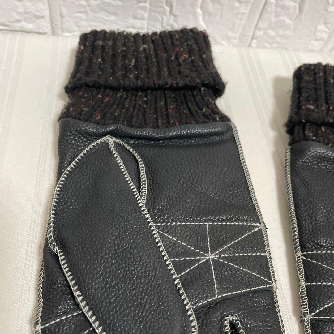 美品 Vivienne Westwood 手袋 鹿革 オーブ刺繍 ブラック F