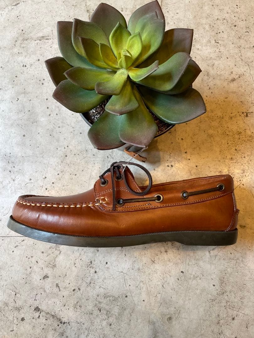 ANTIBA デッキシューズ ボートシューズ 新品 オイルレザー 茶 26.5