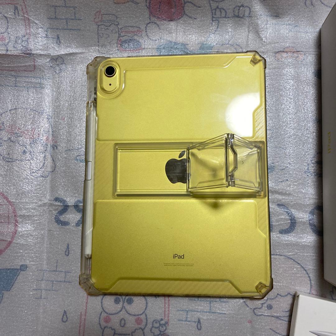Apple iPad イエロー 本体+ペン、ケース、フィルム付き