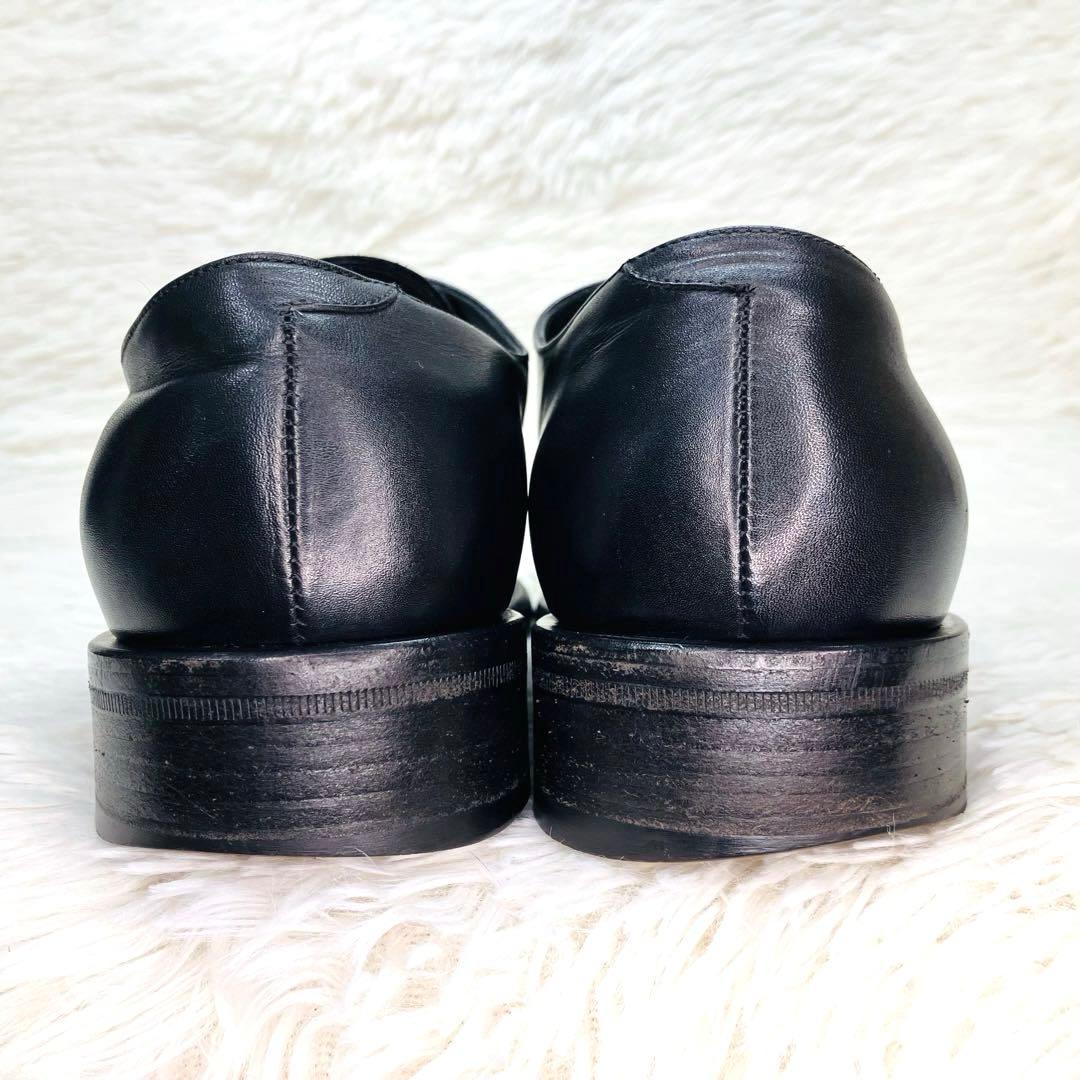 【極美品】GIORGIO ARMANI 41.5 ストレートチップ ビジネス　黒