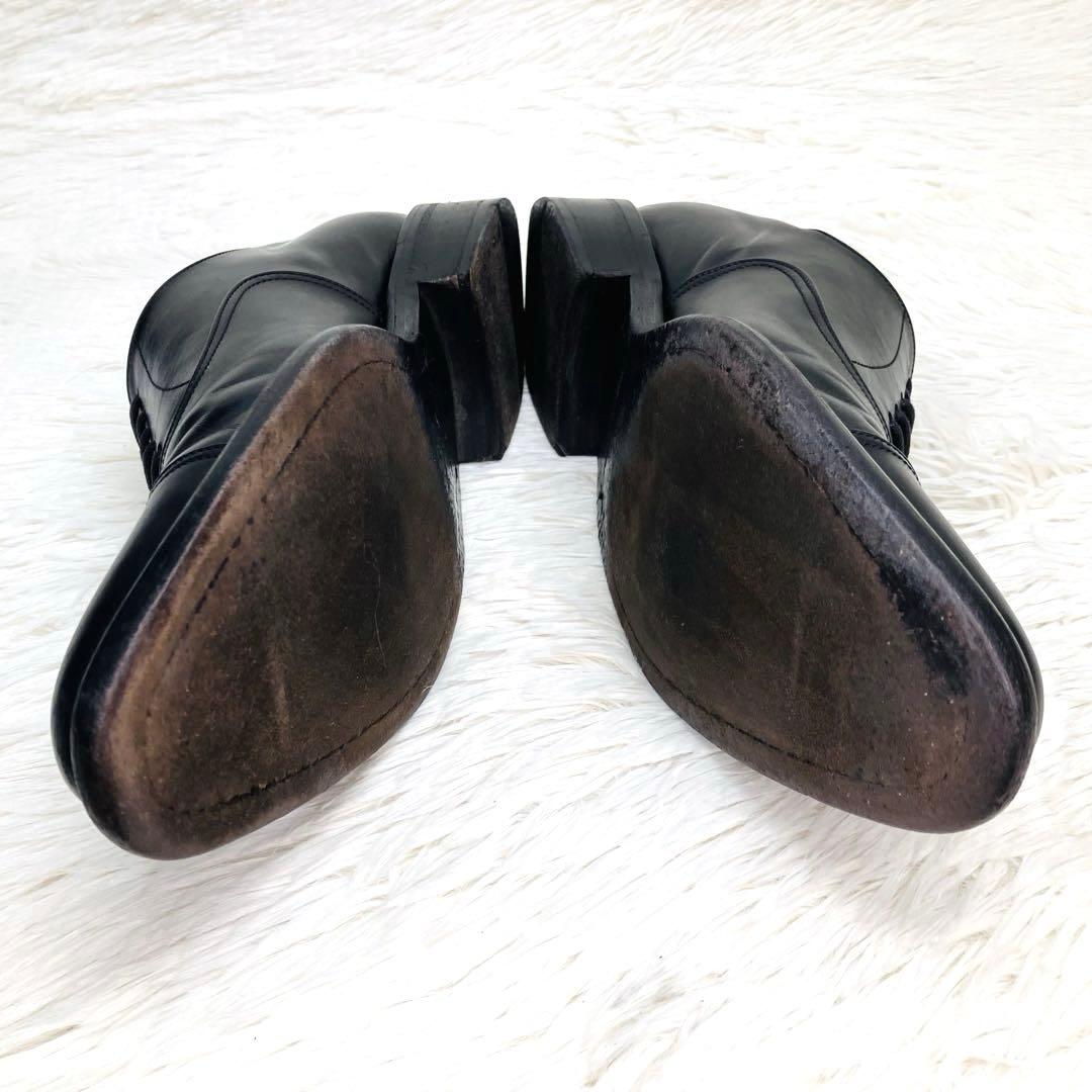 【極美品】GIORGIO ARMANI 41.5 ストレートチップ ビジネス　黒