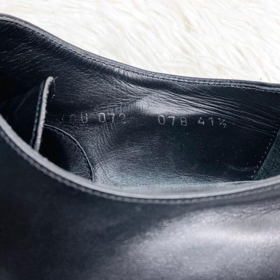 【極美品】GIORGIO ARMANI 41.5 ストレートチップ ビジネス　黒