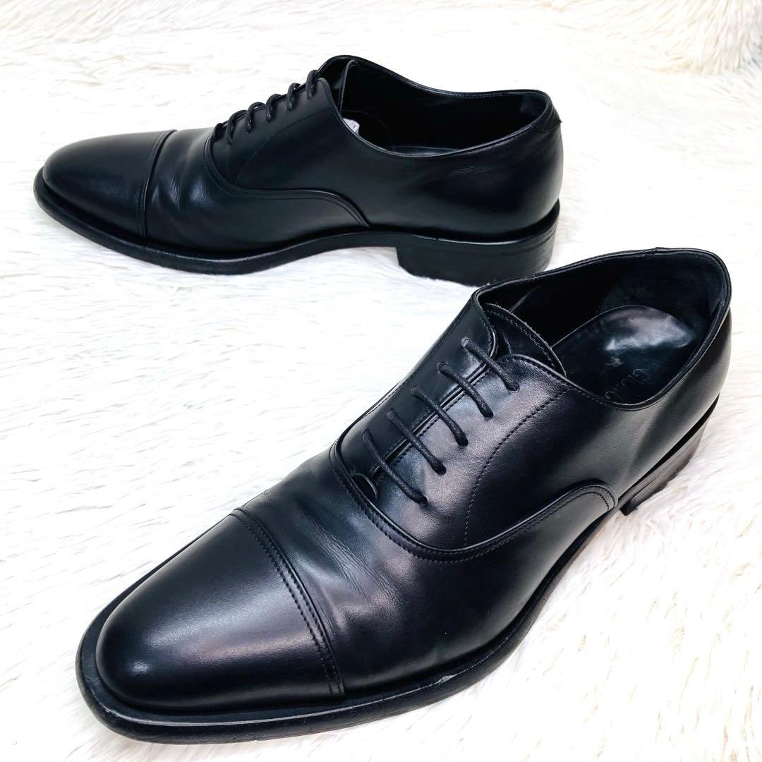 【極美品】GIORGIO ARMANI 41.5 ストレートチップ ビジネス　黒