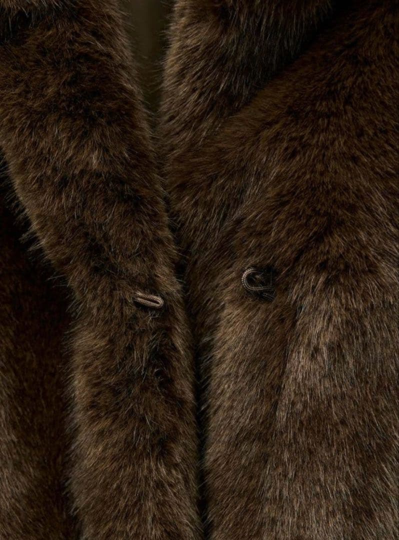 ZARA ブラウン ファーコート Mサイズ