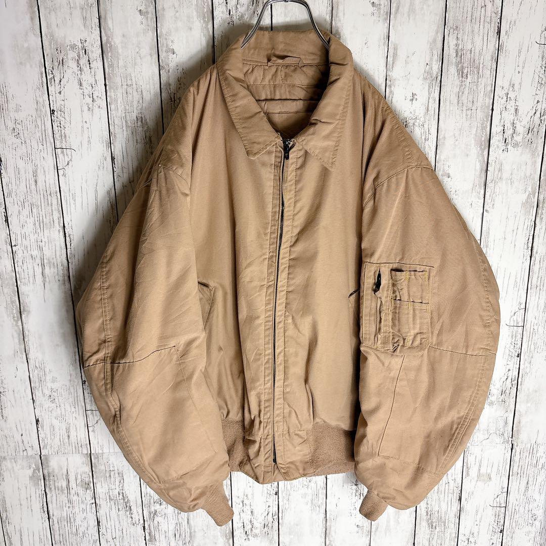 00s 米軍実物 ミリタリー タンカースジャケット L レアカラー タン