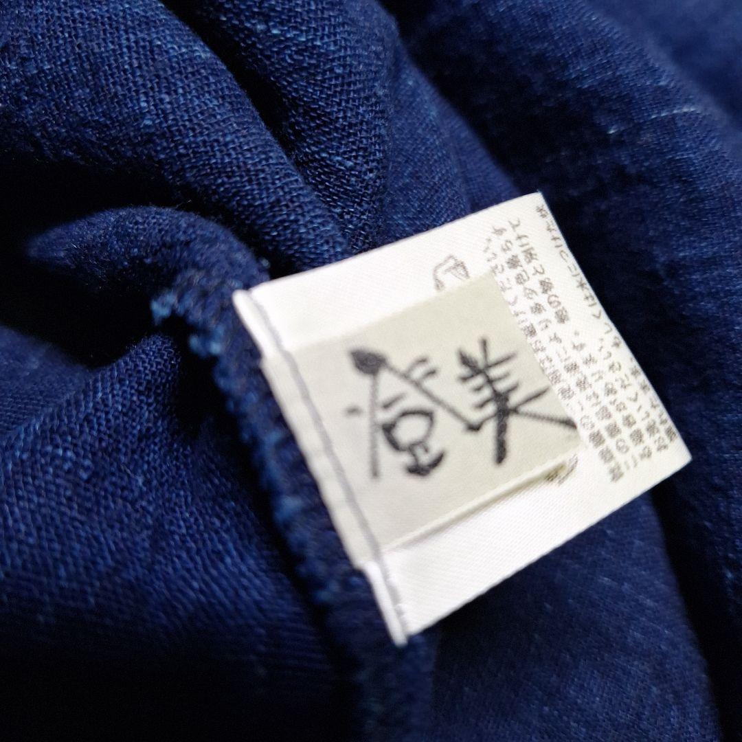 美品★ 群言堂　登美　麻50綿50　ロングワンピース