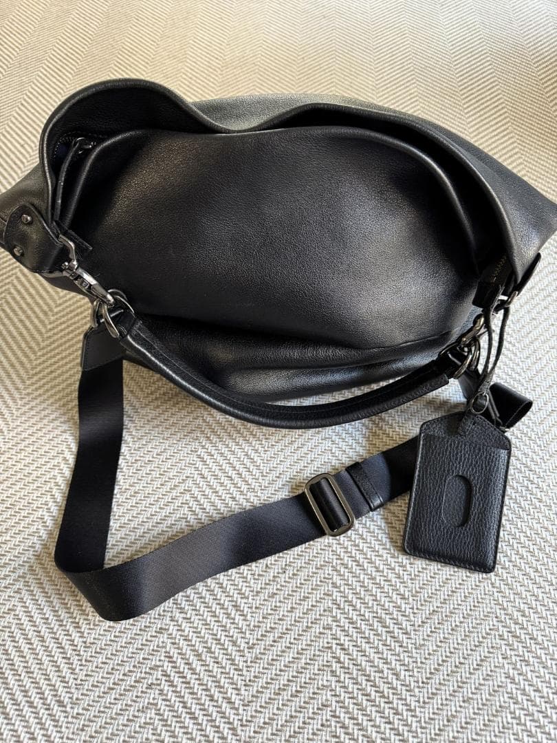 FACTELIERオリーブレザー2WAYショルダーバッグ(ブラック)