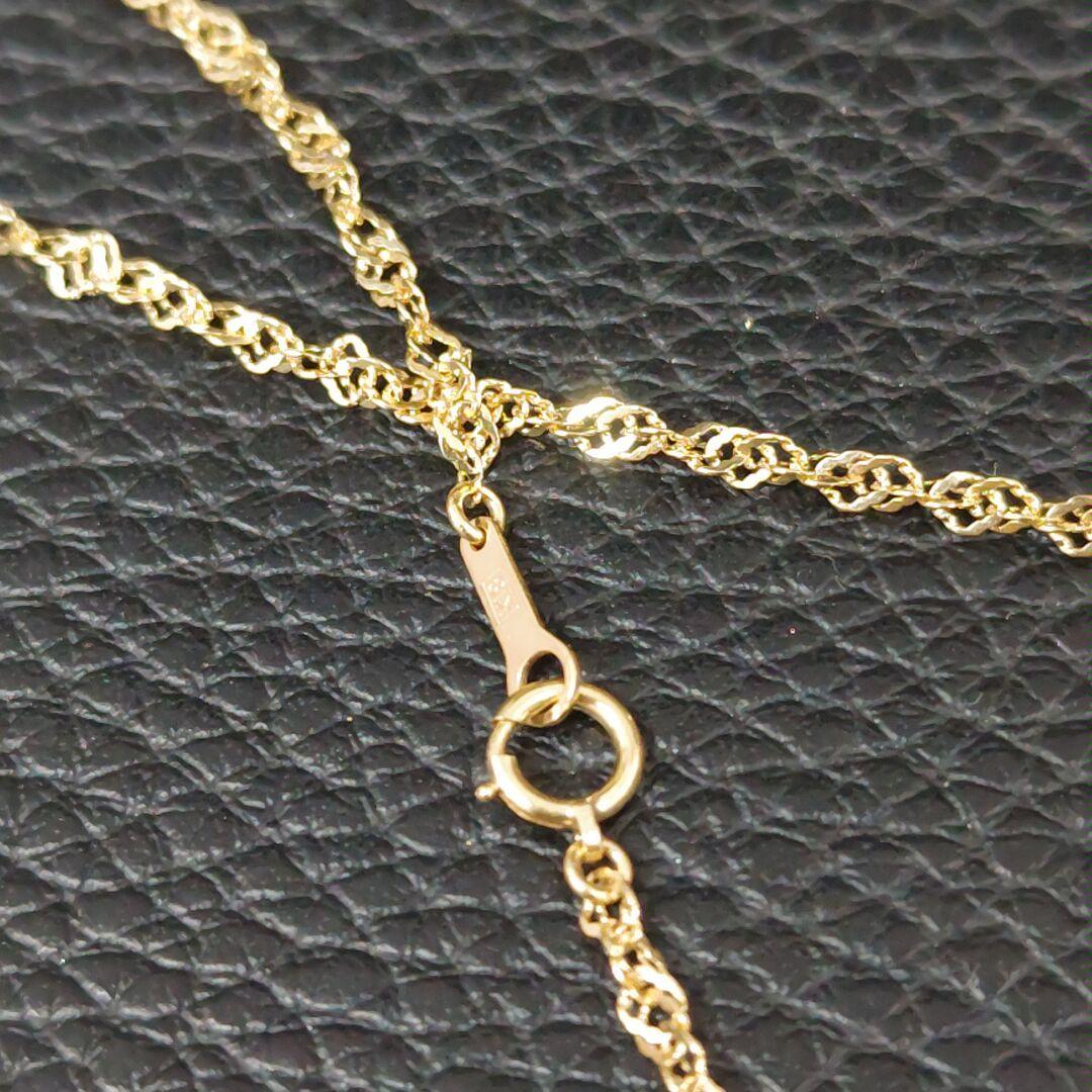 (C013006) K18 YG スクリューチェーン ネックレス ホールマーク