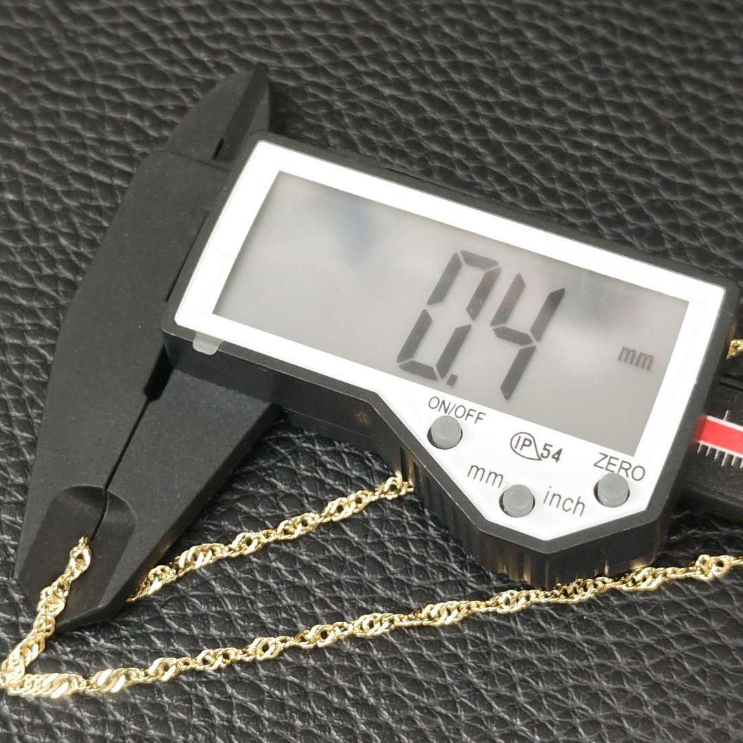 (C013006) K18 YG スクリューチェーン ネックレス ホールマーク