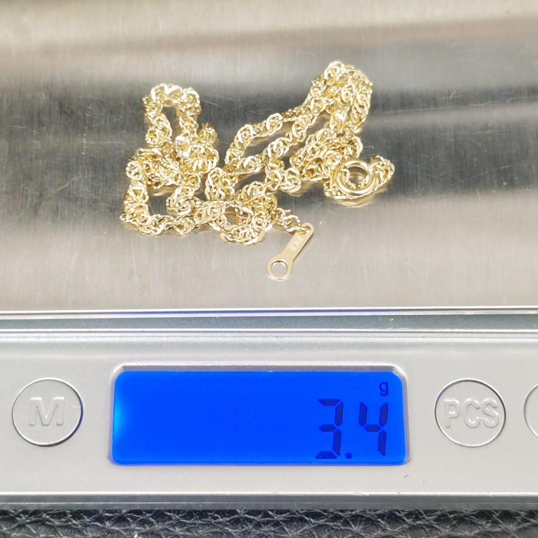 (C013006) K18 YG スクリューチェーン ネックレス ホールマーク