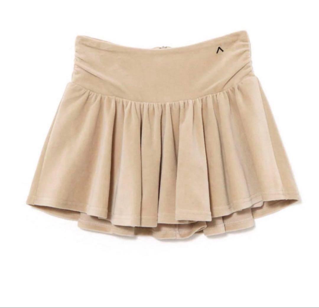 スカート andmary Silky velor mini skirt being