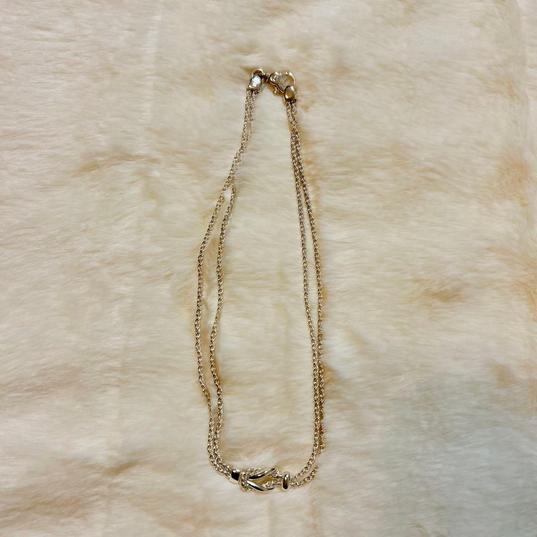 【希少品】ティファニー ダブル ロープ センターノット ネックレス SV925