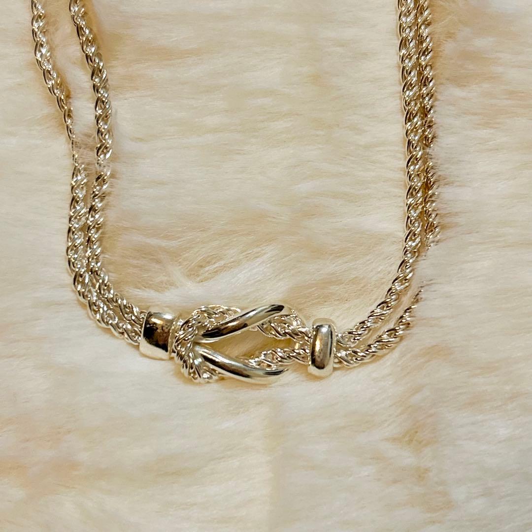 【希少品】ティファニー ダブル ロープ センターノット ネックレス SV925