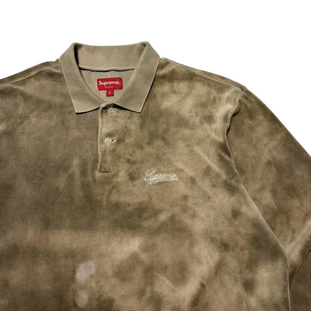 トップス Supreme 21SS Bleached Velour L/S Polo S