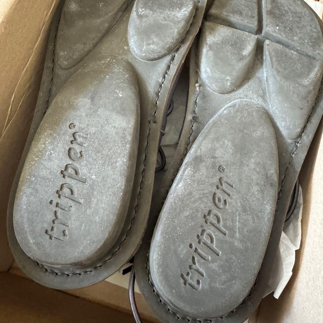 （田中）trippen グレー ローファー 本革　37 トリッペン