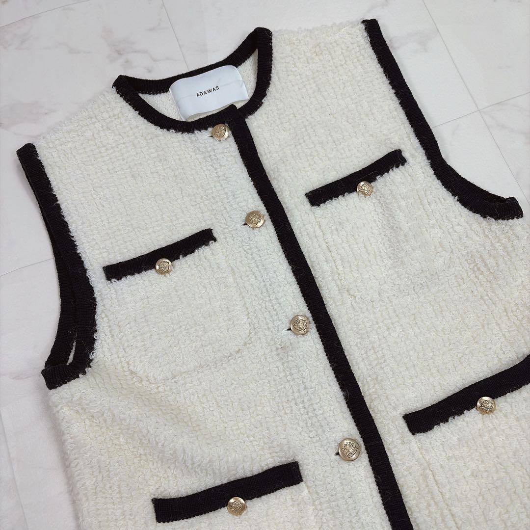 ADAWAS アダワス LOOP KNITTED VEST 別注品 金ボタン