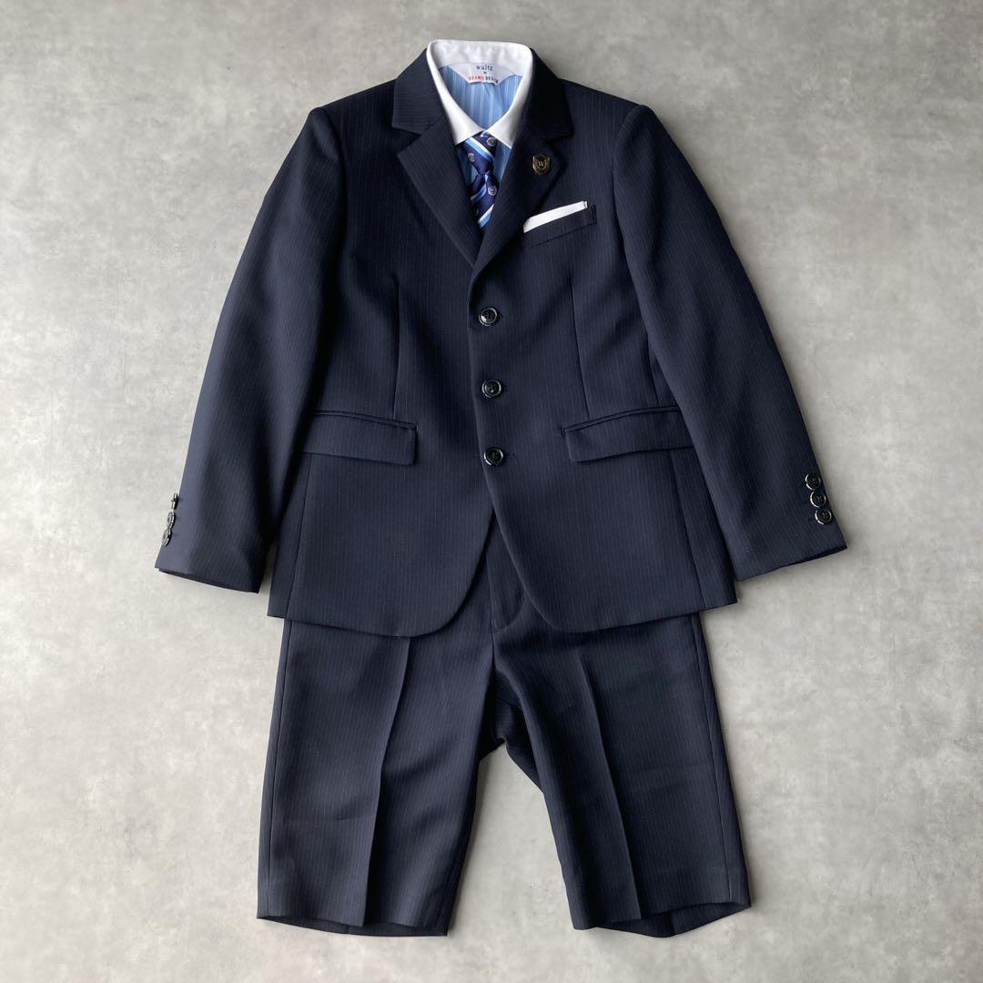 美品✨️ワルツバイビームスデザインスーツ 130 6点セット セットアップ 紺