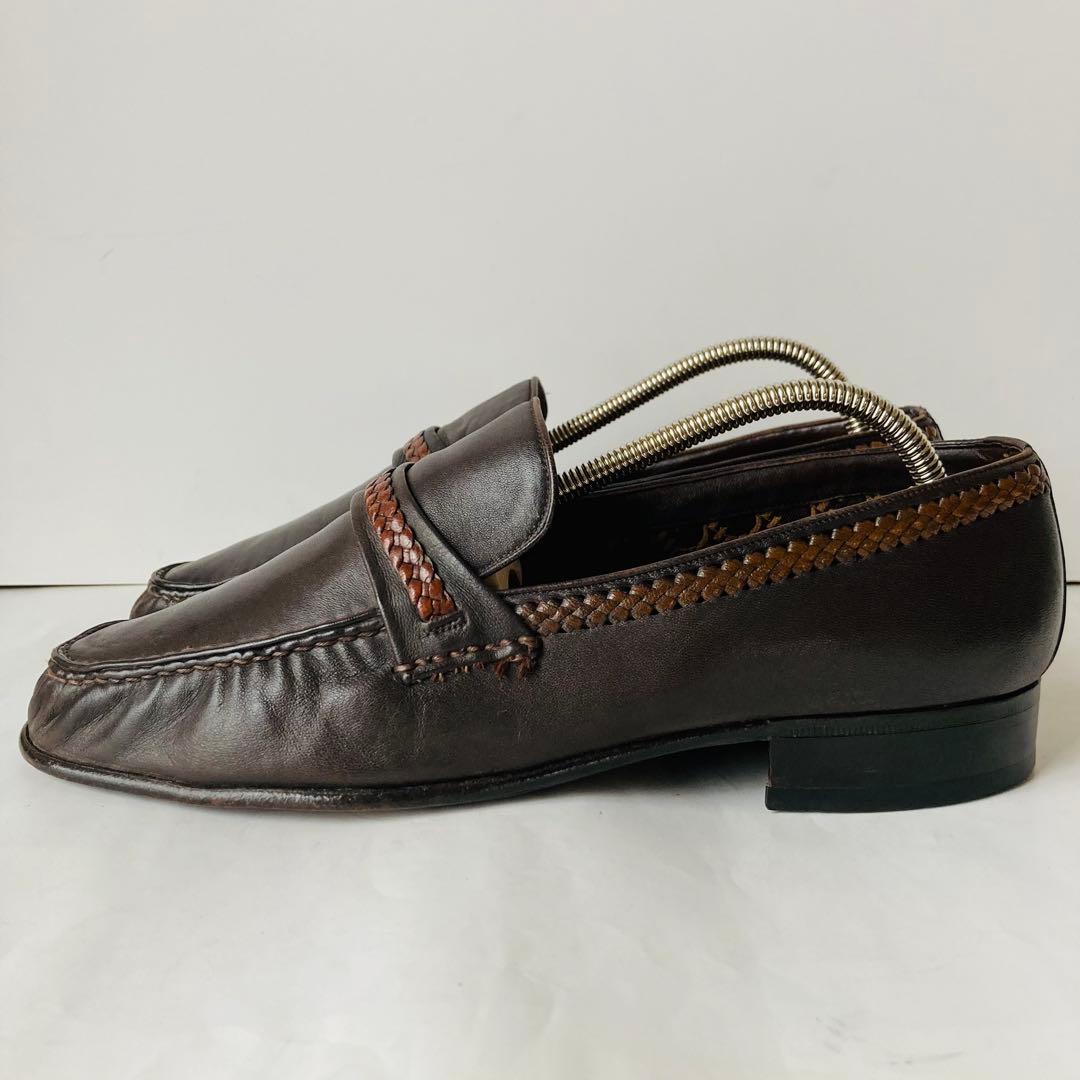 クリスチャン ディオール 濃茶 ローファー 26cm 除菌・消臭済み