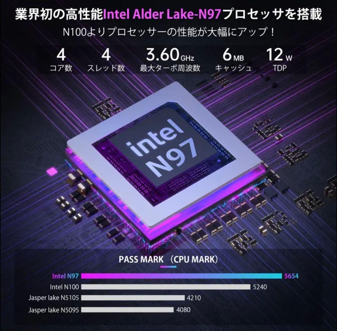 ACEMAGIC ミニPC N97 16GB 512GB ブラック S1