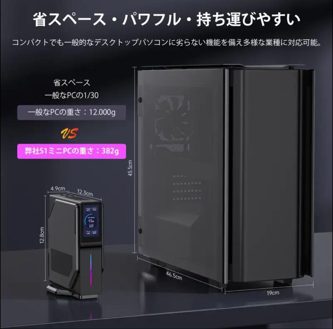 ACEMAGIC ミニPC N97 16GB 512GB ブラック S1