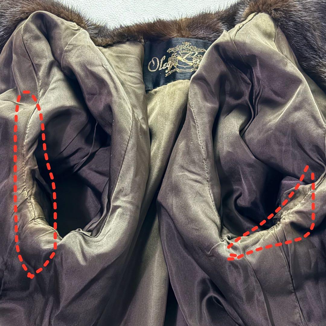 最高級 オレグカッシーニ ミンクコート 毛皮 リアルファー 女優襟 セレブ愛用