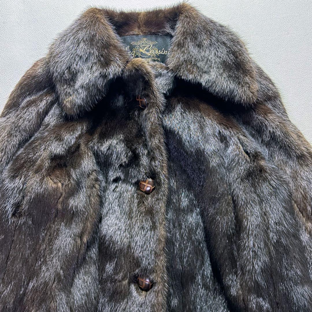 最高級 オレグカッシーニ ミンクコート 毛皮 リアルファー 女優襟 セレブ愛用