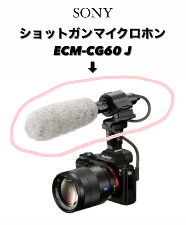SONY 説明書付き　「ショットガンマイクロホン ECM-CG60 J 」