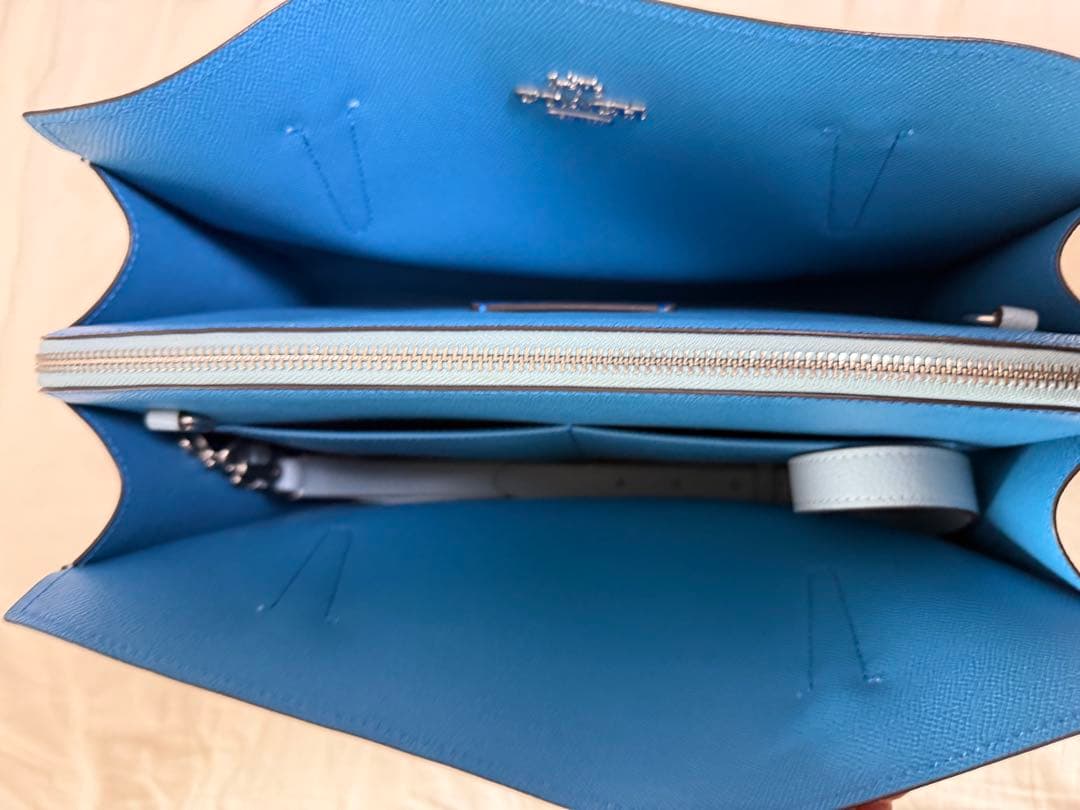 コーチ　トートバッグ　水色