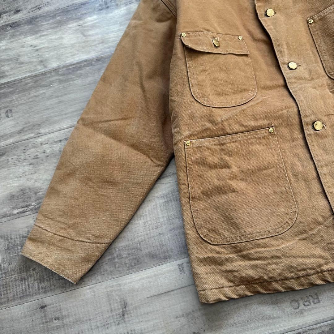 80sUSA製カーハートカバーオールミシガンチョアコートブランケットダック38M