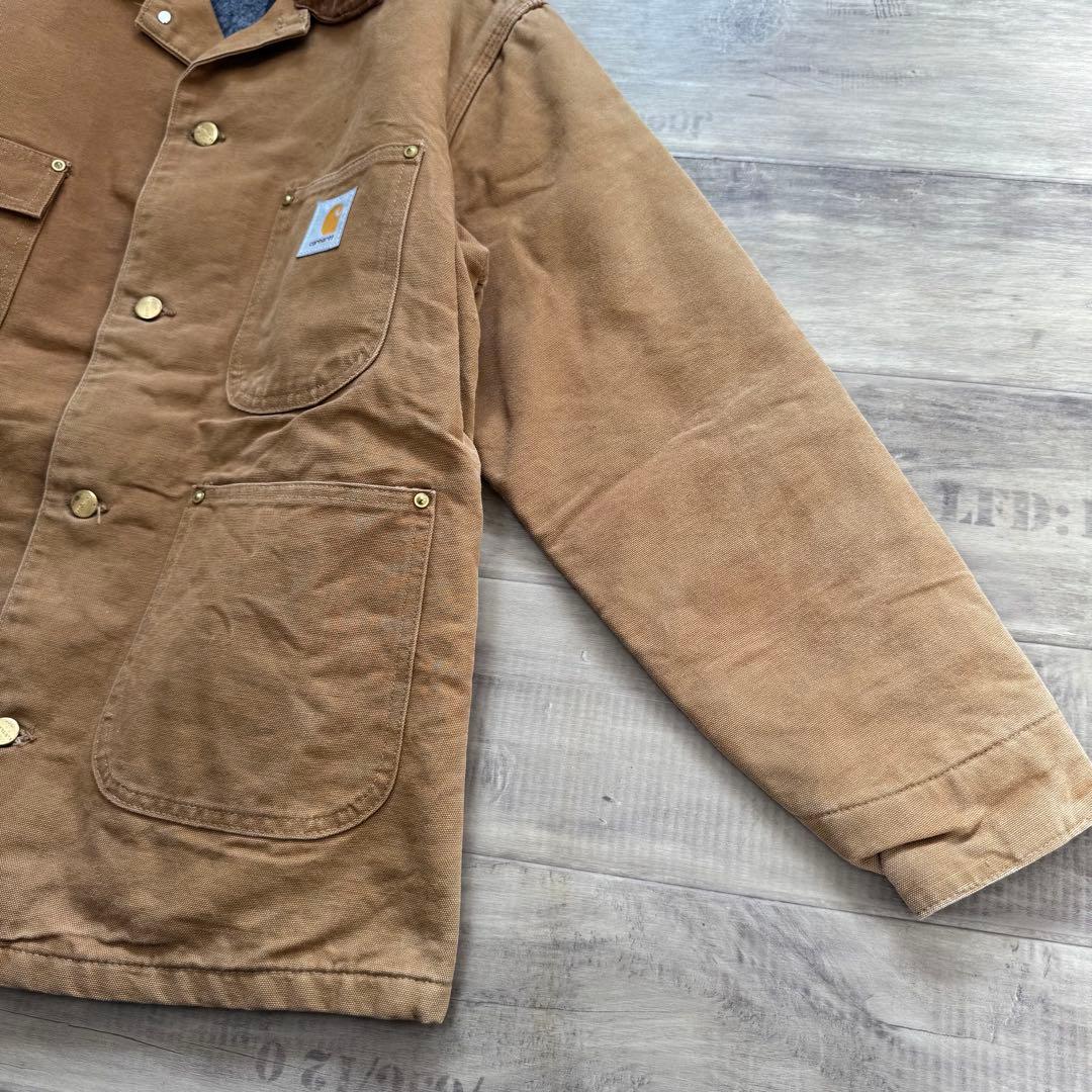 80sUSA製カーハートカバーオールミシガンチョアコートブランケットダック38M