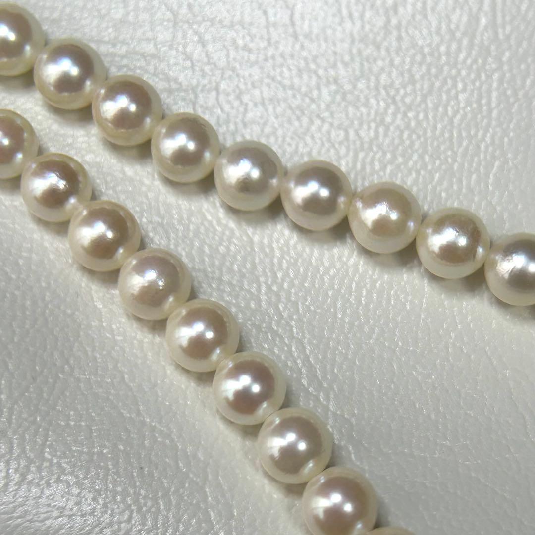 美品 アコヤ真珠 ネックレス 本真珠 パール silver 6mm〜7mm