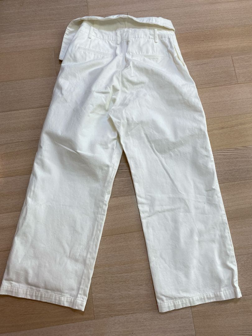 新品タグ付きSpick & Span ホワイト36ハイウェスト　ワイドパンツ