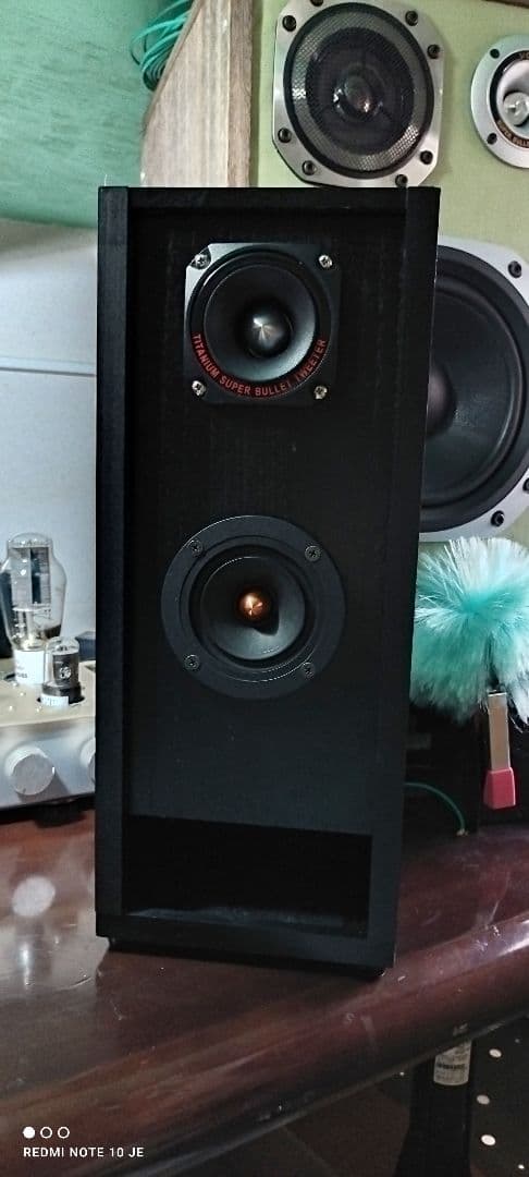 (良いね値下げ後１週間で終了)自作 2ウェイスピーカー ブラック