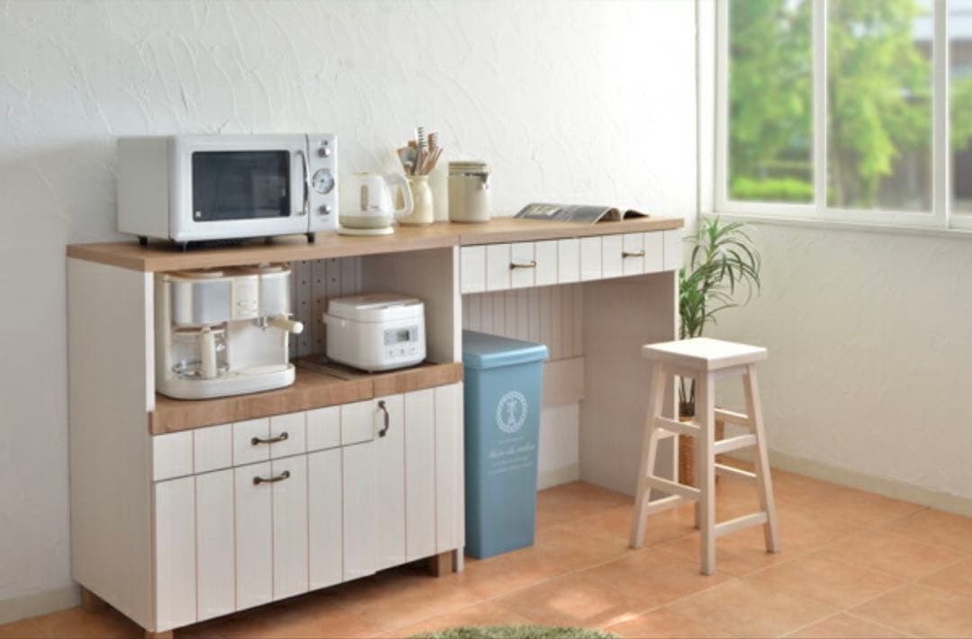 Carinaキッチンカウンター レンジ台 幅90cm