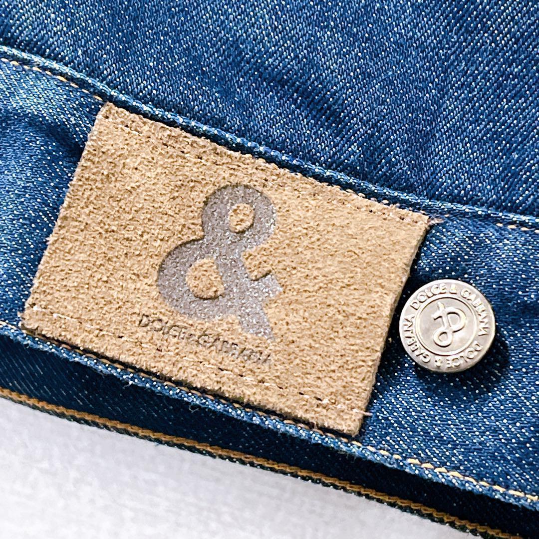 【美品】レア DOLCE&GABBANA イタリア製 中ボア デニムジャケット
