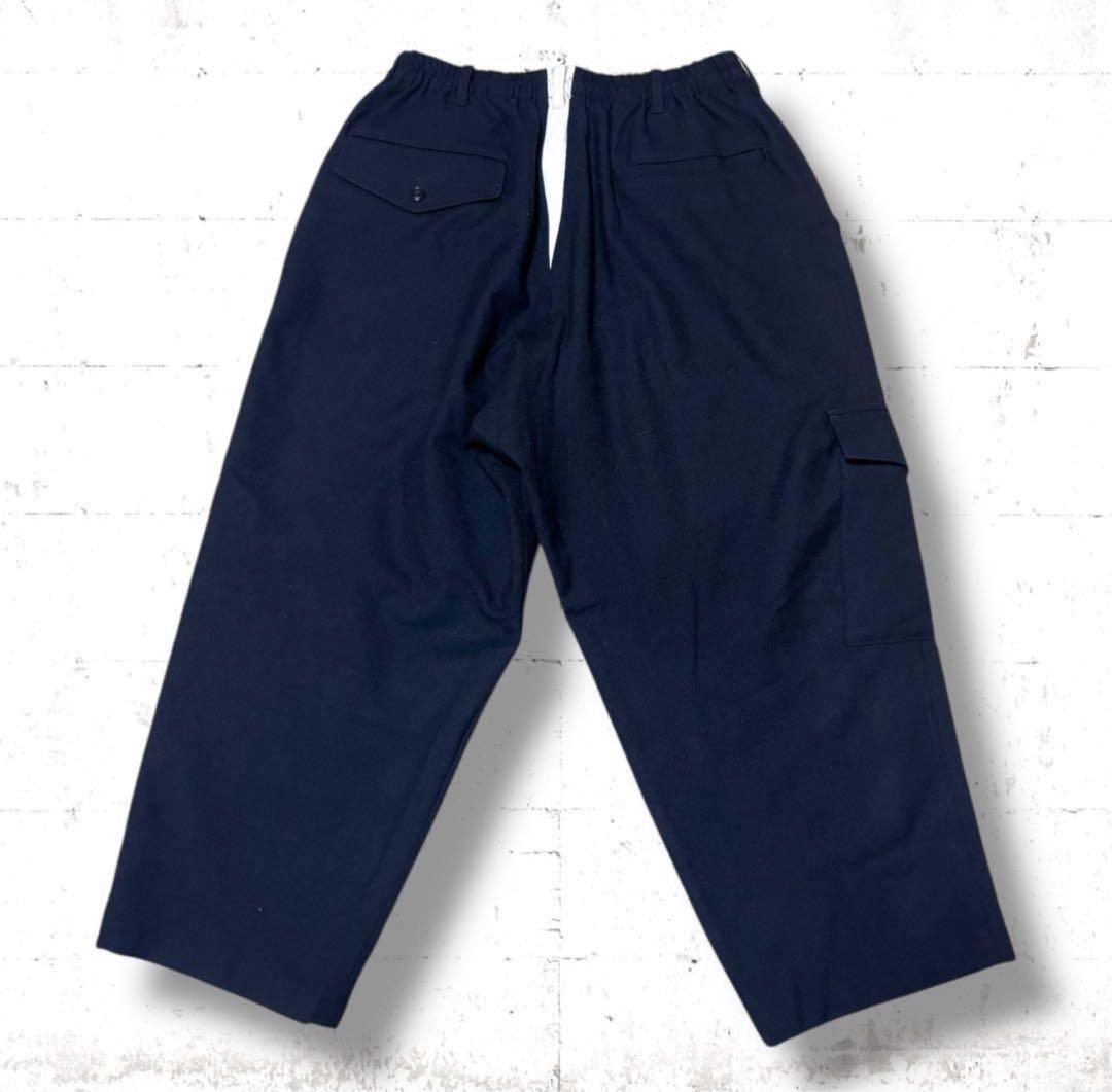 美品　ヨウジヤマモトプールオム　黒　ウール　サルエル　カーゴ　パンツ　スラックス