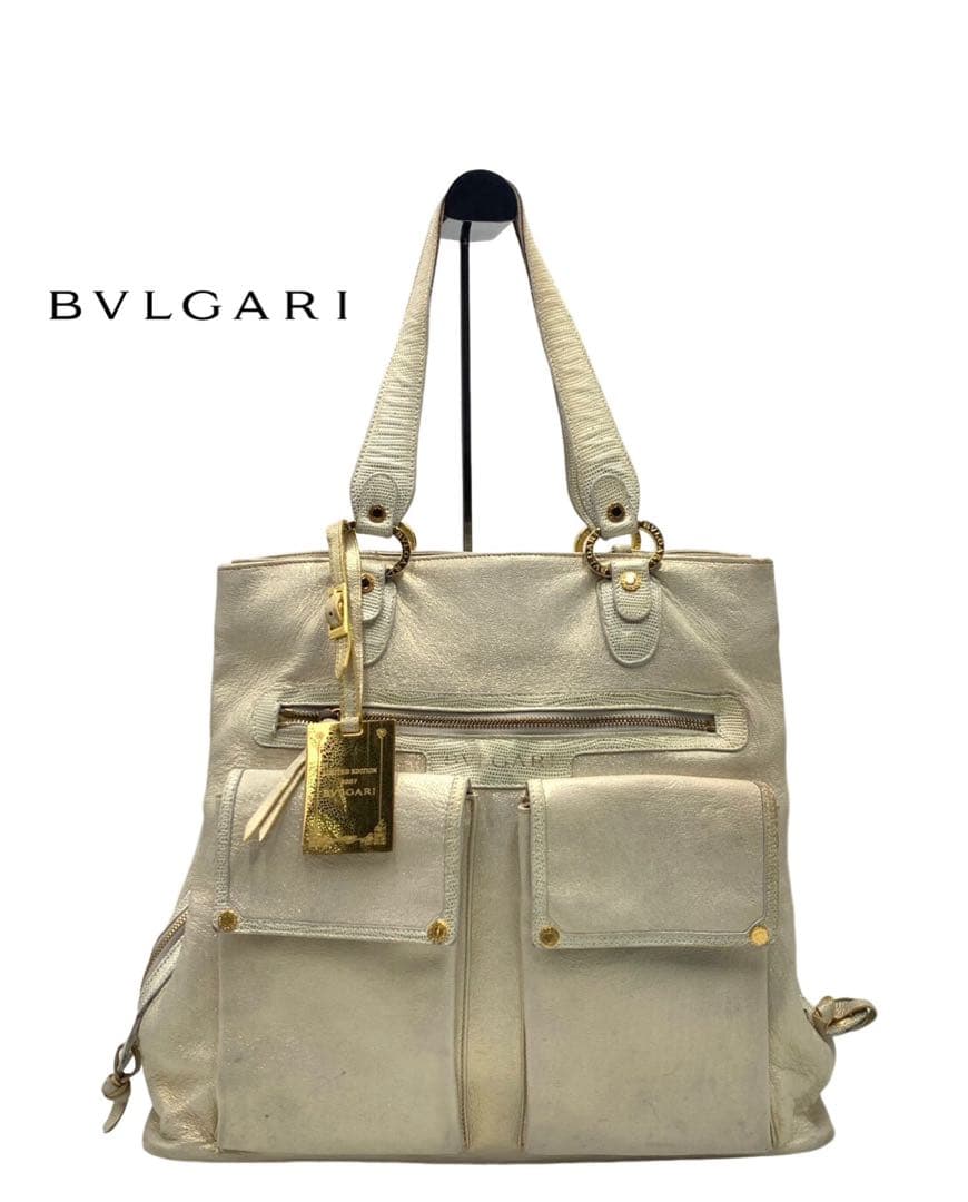 ブルガリ　トートバッグ　ハンドバッグ　ゴールド　レディース　ブランド　お洒落