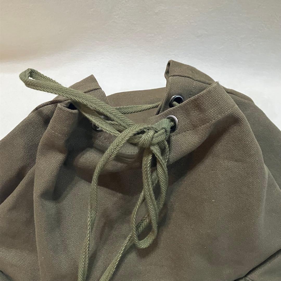 CUNE 帆布のミリタリーリュック うさぎ カーキ A4 大容量 バックパック