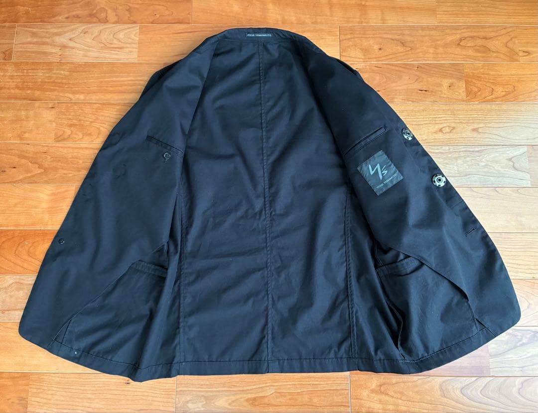 Yohji Yamamoto ヨウジヤマモト　スナップボタン　ジャケット　黒　L
