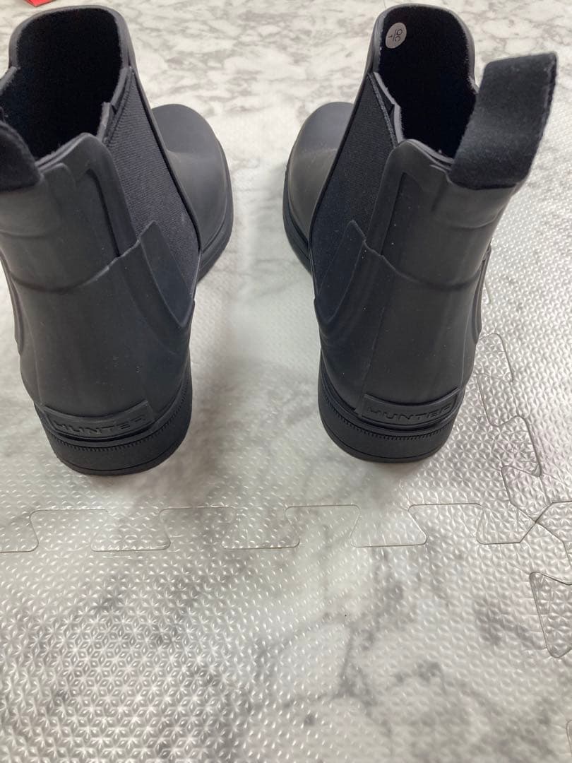 HUNTER黒 レインブーツ UK6(24.5cm)