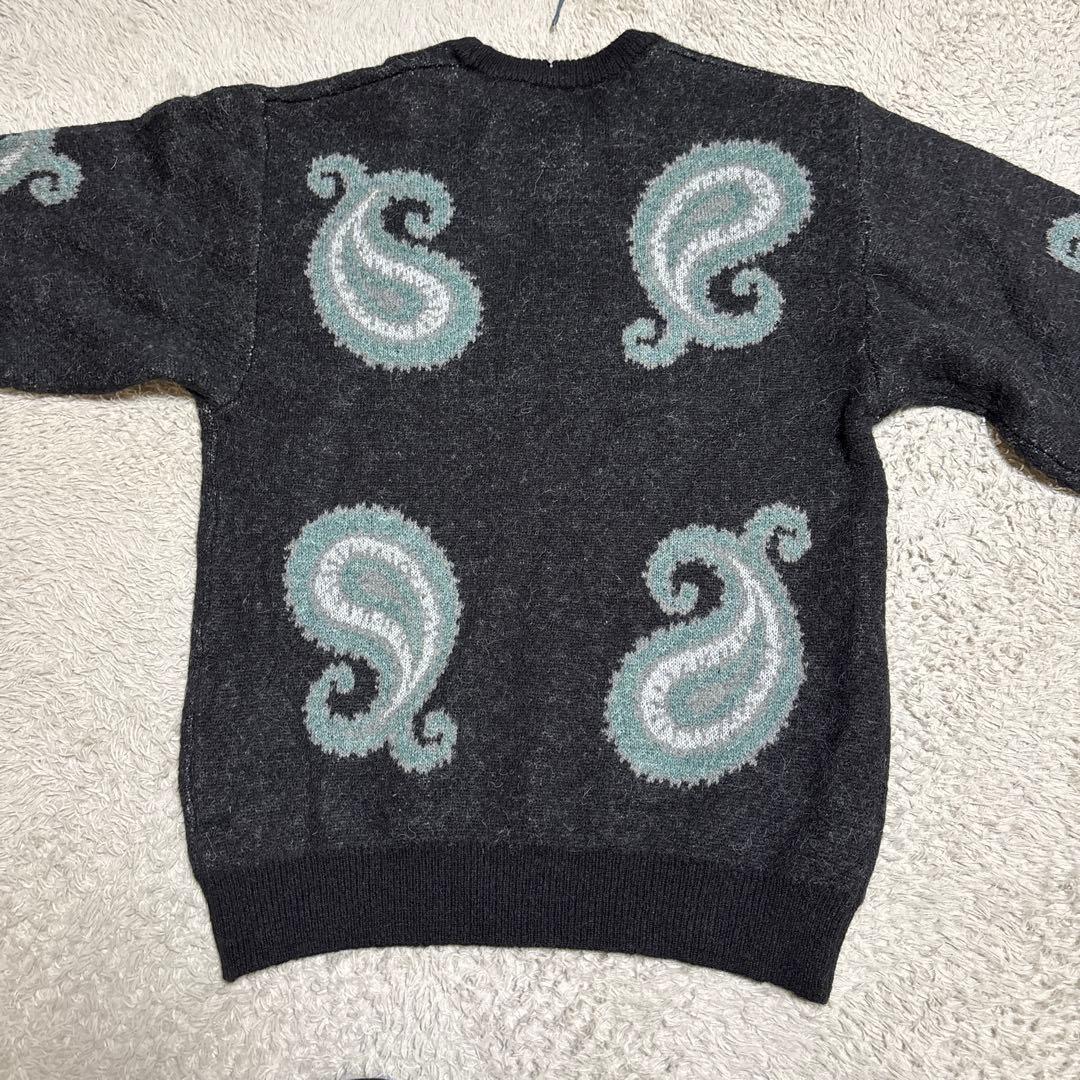 新品未使用　タグ付き　CHALLENGER ブラック ペイズリー ニット M